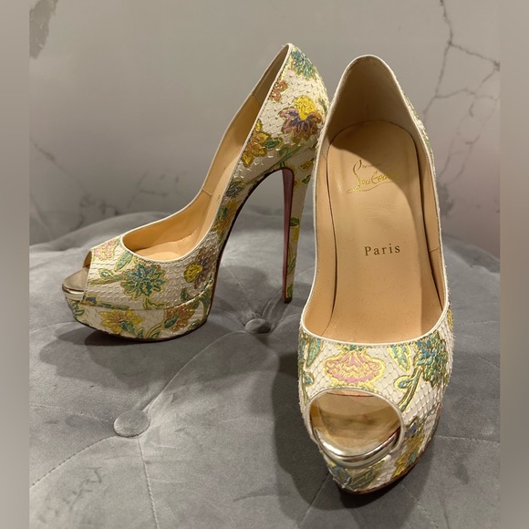 Christian Louboutin Lady Peep in python size 37 - Picture 4 of 7